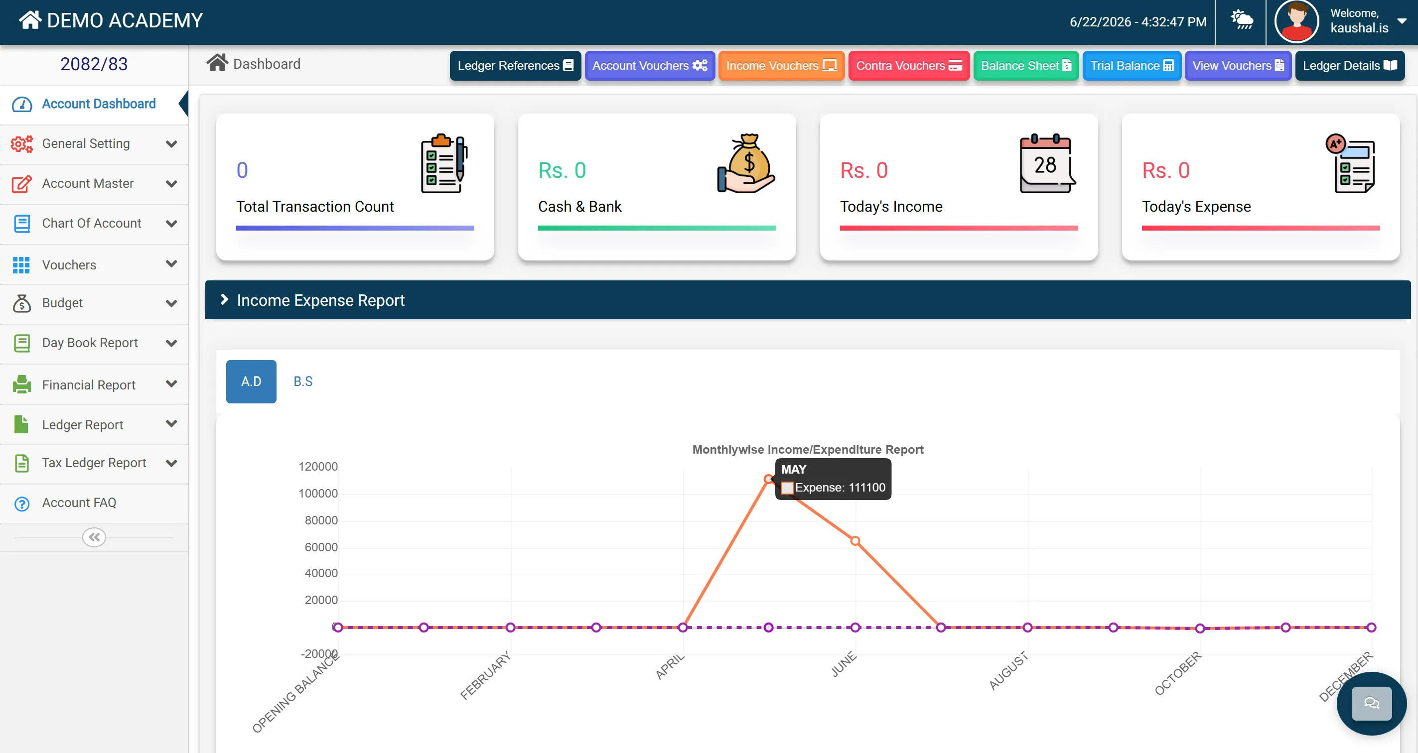 InSchoolERP Account Dashboard
